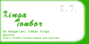 kinga tombor business card
